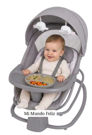MECEDORA PARA BEBE AUTOMATICA DELUXE MUSICAL 4 EN 1 GRAY - 2