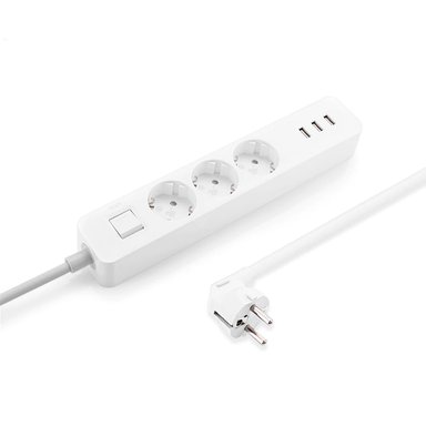 EXTENSIÓN ELÉCTRICA XIAOMI MI POWER STRIP (3 ENCHUFES EUROPEO + 3 USB) BLANCO - 1