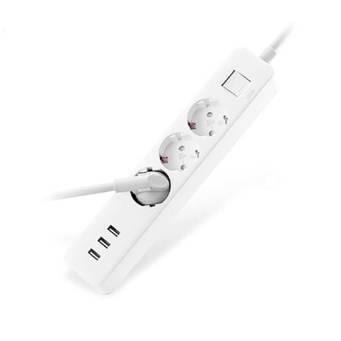 EXTENSIÓN ELÉCTRICA XIAOMI MI POWER STRIP (3 ENCHUFES EUROPEO + 3 USB) BLANCO - 2