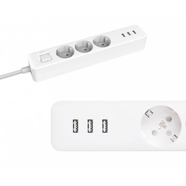 EXTENSIÓN ELÉCTRICA XIAOMI MI POWER STRIP (3 ENCHUFES EUROPEO + 3 USB) BLANCO - 3