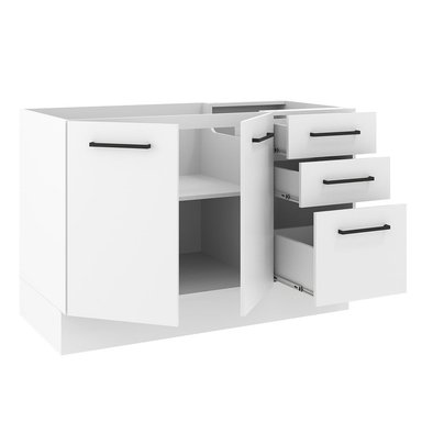 MUEBLE DE COCINA AGATA 120 CM - MOSTRADOR PARA LAVADERO - BLANCO - 4