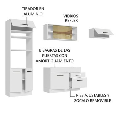 MUEBLE DE COCINA MADESA GRAG270004 2 CAJONES INTEGRAL AGATA 70 CM - 4