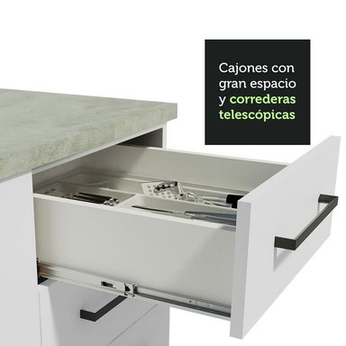MUEBLE DE COCINA MADESA AGATA 3 CAJONES TORRE PARA HORNOS 60 CM - 6