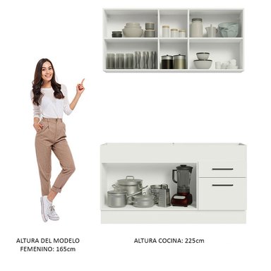 MUEBLE DE COCINA INTEGRAL AGATA 150 CM - BLANCO 02 - 5