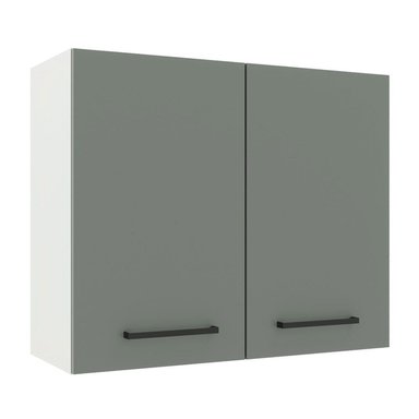 ALACENA DE COCINA AGATA 80 CM 2 PUERTAS - BLANCO/GRIS - 1