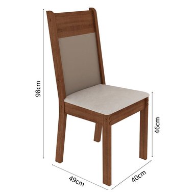 JUEGO COMEDOR MADESA 8 SILLAS CREMA PANAMÁ MESA TAPA MADERA - 3