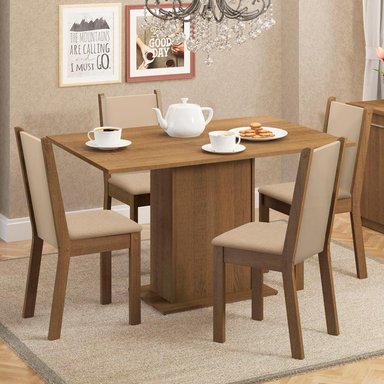 JUEGO COMEDOR MADESA 4 SILLAS TALITA MESA TABLERO MADERA - 2