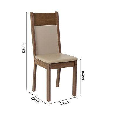 SILLAS DE COMEDOR MADESA 42847G4XBE CREMA 4284 X4 - 3