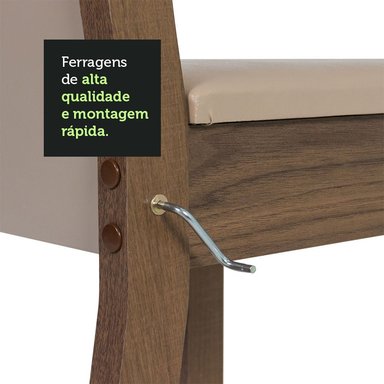 SILLAS DE COMEDOR MADESA 42847G4XBE CREMA 4284 X4 - 6