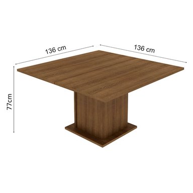 JUEGO DE COMEDOR MARISA CON 8 SILLAS - MARRÓN/CREMA/BEIGE - 3