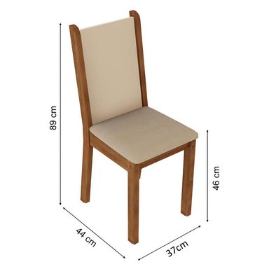 JUEGO DE COMEDOR MARISA CON 8 SILLAS - MARRÓN/CREMA/BEIGE - 4