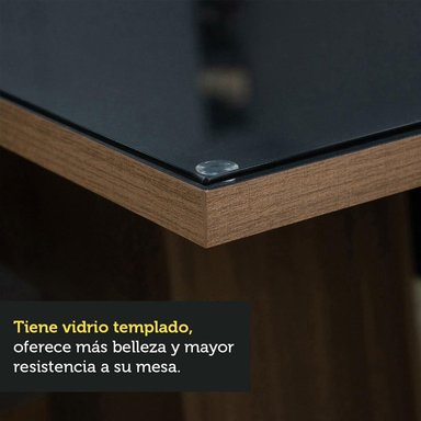 JUEGO COMEDOR MADESA 4 SILLAS MARRÓN GRETA NEGRO - 6