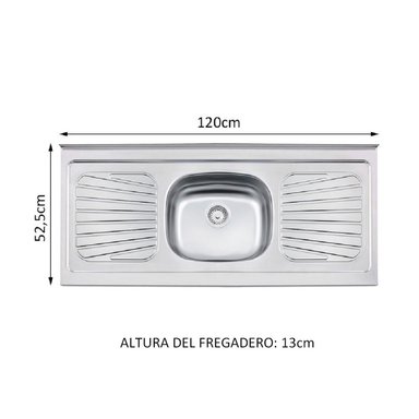 MUEBLE DE COCINA MADESA GLAMY INTEGRAL 120 CM CON LAVADERO 03 - 4