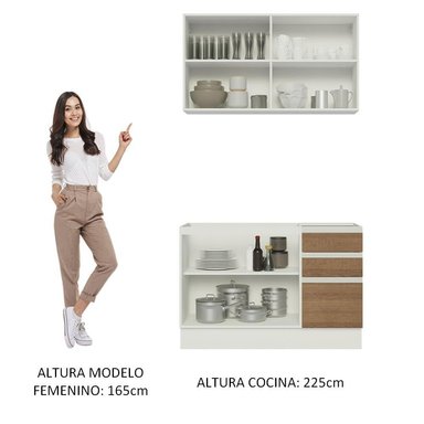 MUEBLE DE COCINA MADESA GLAMY INTEGRAL 120 CM CON LAVADERO 03 - 5
