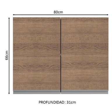 ALACENA DE COCINA MADESA GLAMY 80 CM 2 PUERTAS - 3