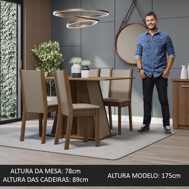 JUEGO COMEDOR MADESA 4 SILLAS BEIGE SOPHIE - 5