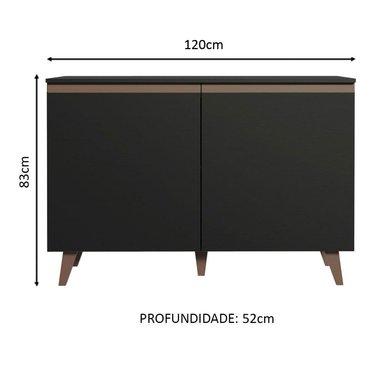 MUEBLE DE COCINA MADESA REIMS 2 PUERTAS 120 CM NEGRO - 2