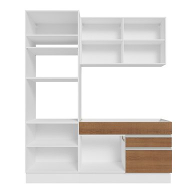 MUEBLE DE COCINA MADESA INTEGRAL LÍVIA 190 CM BLANCO/MARRÓN/BLANCO - 8