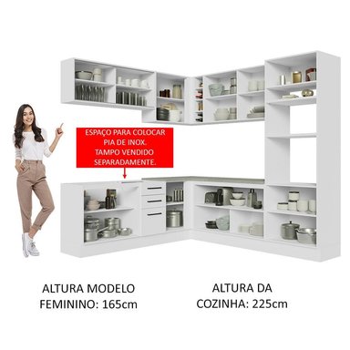 MUEBLE DE COCINA MADESA AGATA INTEGRAL ESQUINERO 459 CM BLANCO 01 - 5