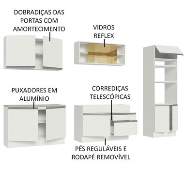 MUEBLE DE COCINA MADESA GLAMY INTEGRAL 310 CM BLANCO 01 - 4