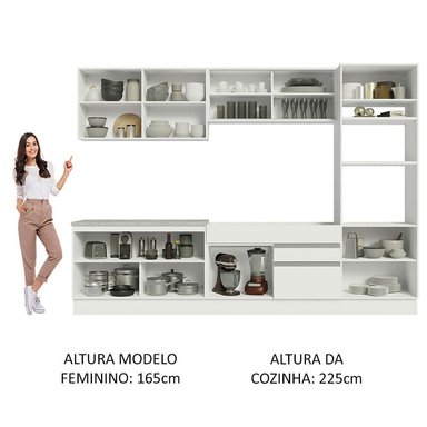 MUEBLE DE COCINA MADESA GLAMY INTEGRAL 310 CM BLANCO 01 - 5