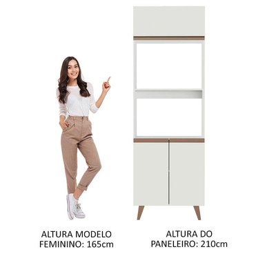 MUEBLE DE COCINA MADESA REIMS TORRE PARA HORNOS 3 PUERTAS 70 CM BLANCO - 5