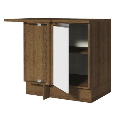 MUEBLE DE COCINA MADESA GLAMY ESQUINERO 1 PUERTA 94 CM MARRÓN/BLANCO - 6
