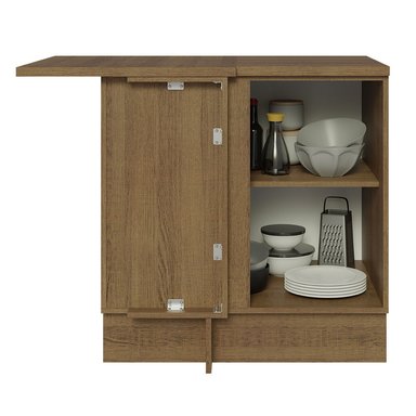 MUEBLE DE COCINA MADESA GLAMY ESQUINERO 1 PUERTA 94 CM MARRÓN/BLANCO - 7