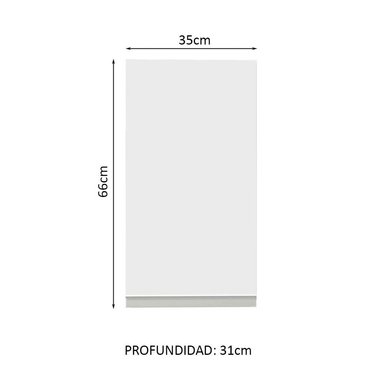 ALACENA DE COCINA MADESA GLAMY 1 PUERTA 35 CM BLANCO - 3
