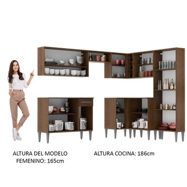 MUEBLE DE COCINA MADESA EMILLY INTEGRAL ICE 417 CM MARRÓN 01 - 5
