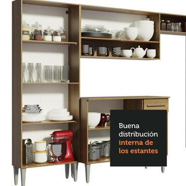 MUEBLE DE COCINA INTEGRAL EMILLY WAVE 325 CM MARRÓN 04 - 8