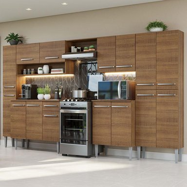 MUEBLE DE COCINA INTEGRAL EMILLY 325 CM MARRÓN 02 - 2