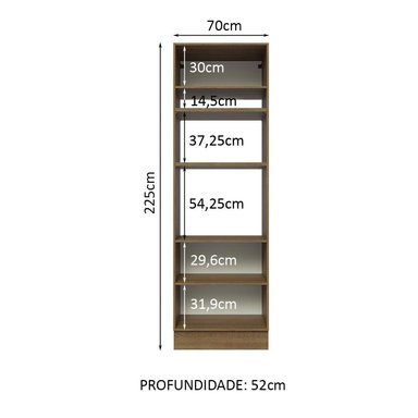 MUEBLE DE COCINA MADESA GLAMY TORRE PARA HORNOS 3 PUERTAS 70 CM MARRÓN - 3