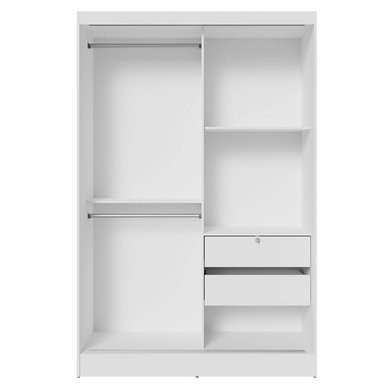 ROPERO MADESA 114409 MAX CORREDIZAS 2 PUERTAS 2 CAJONES BLANCO - 5