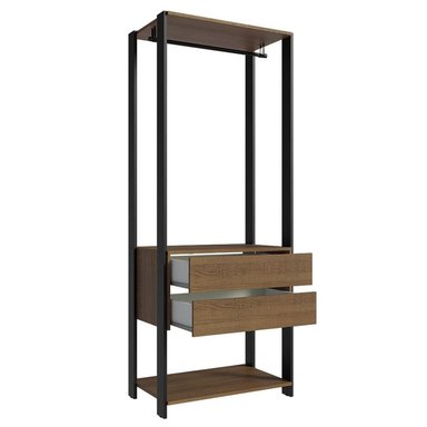 ROPERO MADESA VALENCIA 70 CM NEGRO MARRON - 4