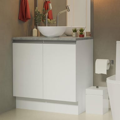 GABINETE MADESA BLANCO BAÑO 2 PUERTAS 80 CM - 2