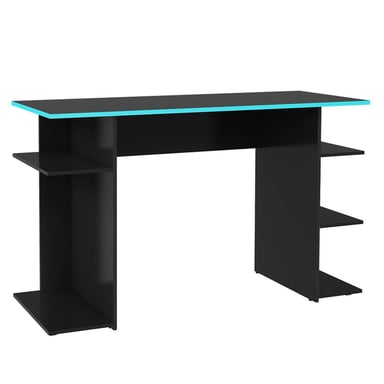 ESCRITORIO GAMER MODERNO PARA PC Y CONSOLA 9424 - NEGRO/AZUL - 4