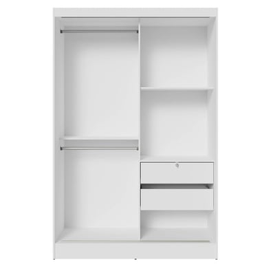 ROPERO MAX MADESA 2 PUERTAS CORREDIZAS 1 ESPEJO BLANCO - 9