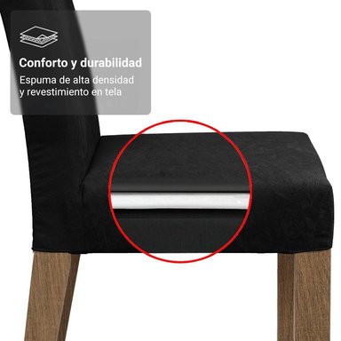 KIT 2 SILLAS DE COMEDOR MADESA 4255 - MARRÓN/NEGRO - 5