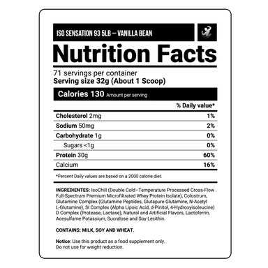 PROTEÍNA ULTIMATE NUTRITION ISO SENSATION 93 5 LB VANILLA BEAN - 2