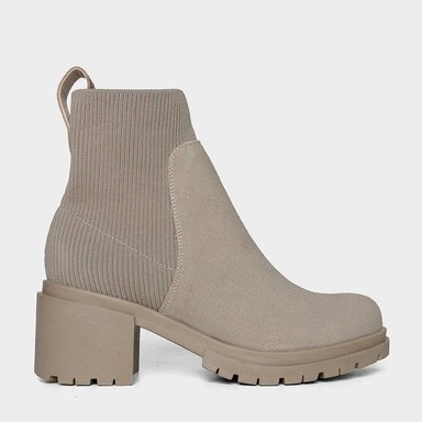 BOTINES MUJER FOOTLOOSE MICROFIBRA BEIGE FLK-005 MILAN - 1