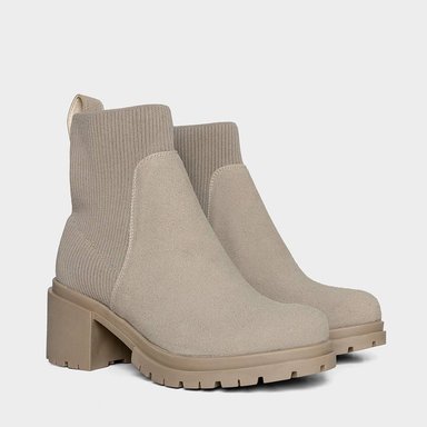 BOTINES MUJER FOOTLOOSE MICROFIBRA BEIGE FLK-005 MILAN - 2