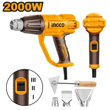 PISTOLA DE CALOR INGCO HG200078 ACCESORIOS 2000 WATTS - 4