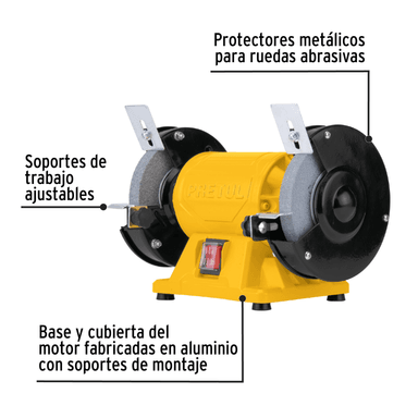 COMBO PRETUL AMOLADORA 4 ½ 700W + ESMERIL BANCO 5' - 2