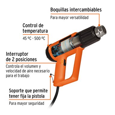 PISTOLA DE CALOR TRUPER CF-15734 MALETIN 2000 WATTS - 3