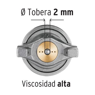 PISTOLA PINTAR TRUPER 13060 0.4L GRAVEDAD LVMP VASO ALUMINIO BOQ 2.0 MM - 3