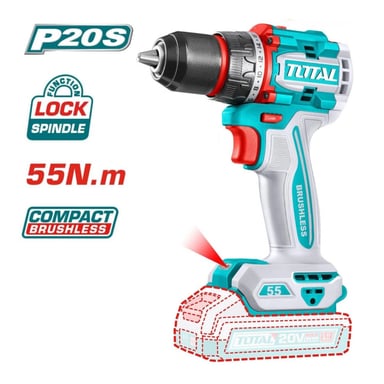 TALADRO ATORNILLADOR 55NM 20V INCLUYE BATERÍA Y CARGADOR TOTAL - 2