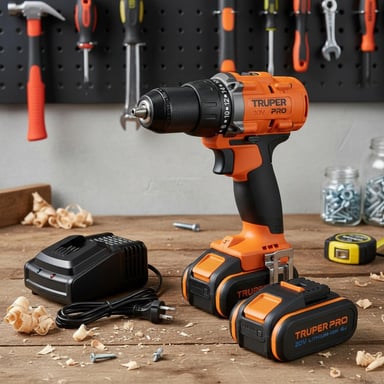 TALADRO ATORNILLADOR 20V + 2 BATERIAS 4AH + CARGADOR TRUPER - 2