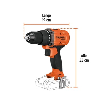 TALADRO ATORNILLADOR 20V + 2 BATERIAS 4AH + CARGADOR TRUPER - 6