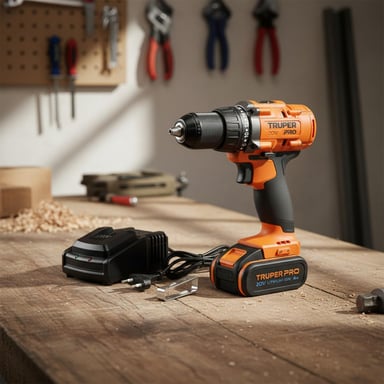 TALADRO ATORNILLADOR 20V + 2 BATERIAS 4AH + CARGADOR TRUPER - 8